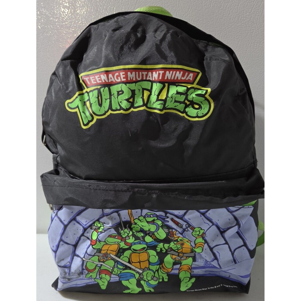 Vintage Teenage Mutant Ninja Turtles TMNT Backpack 1988 Mirage Green Eros